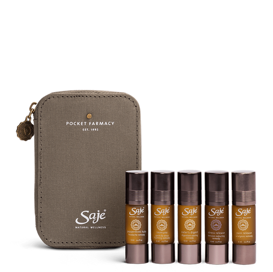Saje Pocket Farmacy Physical Edition Best Of Saje Remedy Kit Grey 4pcs NEW