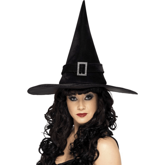 Black Witch Hat with Buckle