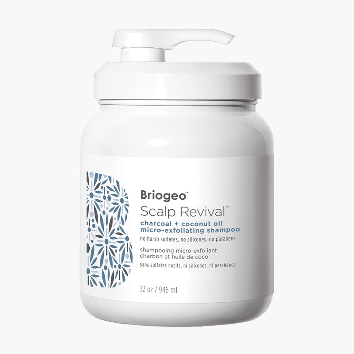 Briogeo Scalp Revival Exfoliator Charcoal Shampoo, Treatment for Dry & Itchy Scalp, Clarifying Shampoo for Build Up, 32 oz