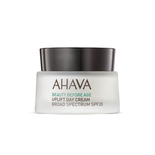 AHAVA Uplift Day Cream, Broad Spectrum SPF20 - Rich Hydrating Cream to Lift, Firm & Tighten Skin, Reduces Deep Wrinkles, Protects from UVA/B damage, with Exclusive Osmoter & Tripeptide 38, 1.7 Fl.Oz
