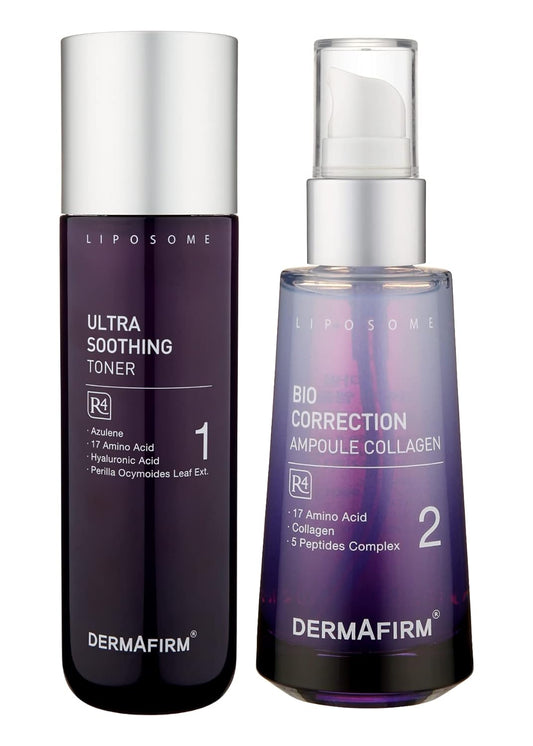 DERMAFIRM Ultra Soothing Toner R4 and Bio Correction Ampoule Collagen R4