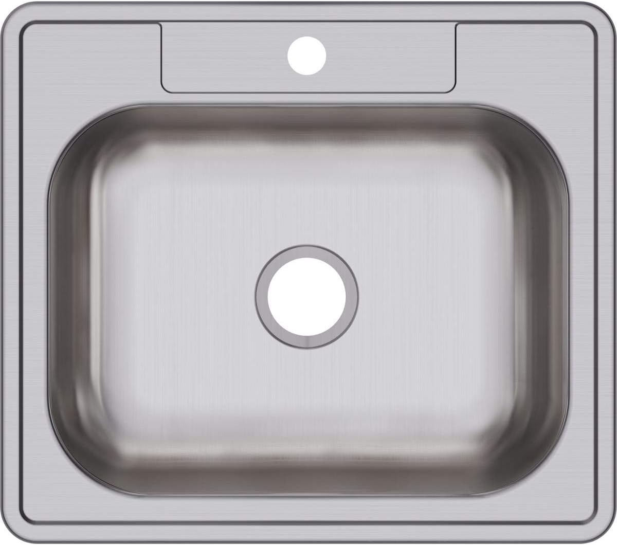 Dayton D125221 Single Bowl Drop-in Stainless Steel Sink 25 x 22 x 6.5625" - $50