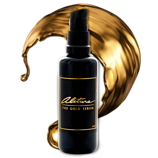 Alitura Gold Serum for Face – Face Serum for Women & Men to Reduce Fine Lines and Wrinkles – Anti Aging Serum for Radiant-Looking Skin – Vitamin A & Marine Collagen Facial Serum (50 ml)