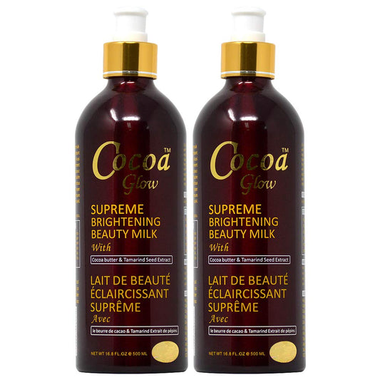 Cocoa Glow Supreme Brightening Beauty Milk 16.8oz (Pack of 2)