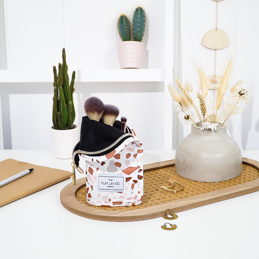 Terrazzo Standing Brush Case and Pot