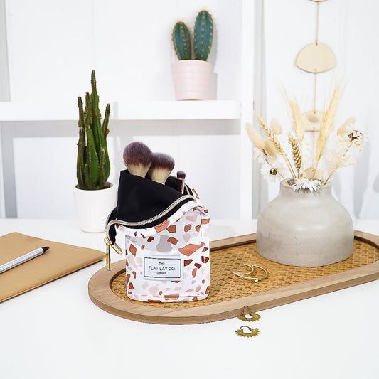 Terrazzo Standing Brush Case and Pot