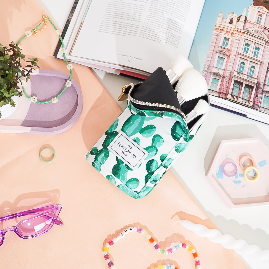 Cacti Standing Brush Case and Pot