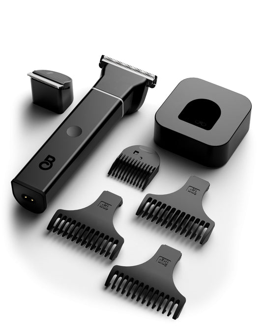 The Beard Club Groin & Body Hair Trimmer for Men - Ceramic Blade Pubic Hair Trimmer, Man Electric Waterproof Cordless USB Rechargeable No Nick Ball Shaver & Body Groomer