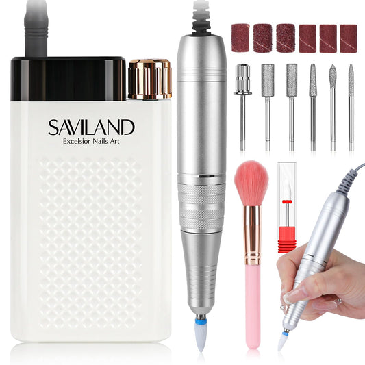 Saviland Professional Electric Nail Drill: 50000RPM Powerful Electric Nail Drill, 2024 Amazing Efficiency Remove All Acrylic Nails Machine, Perfect Choice for Nail Salon&Pedicure