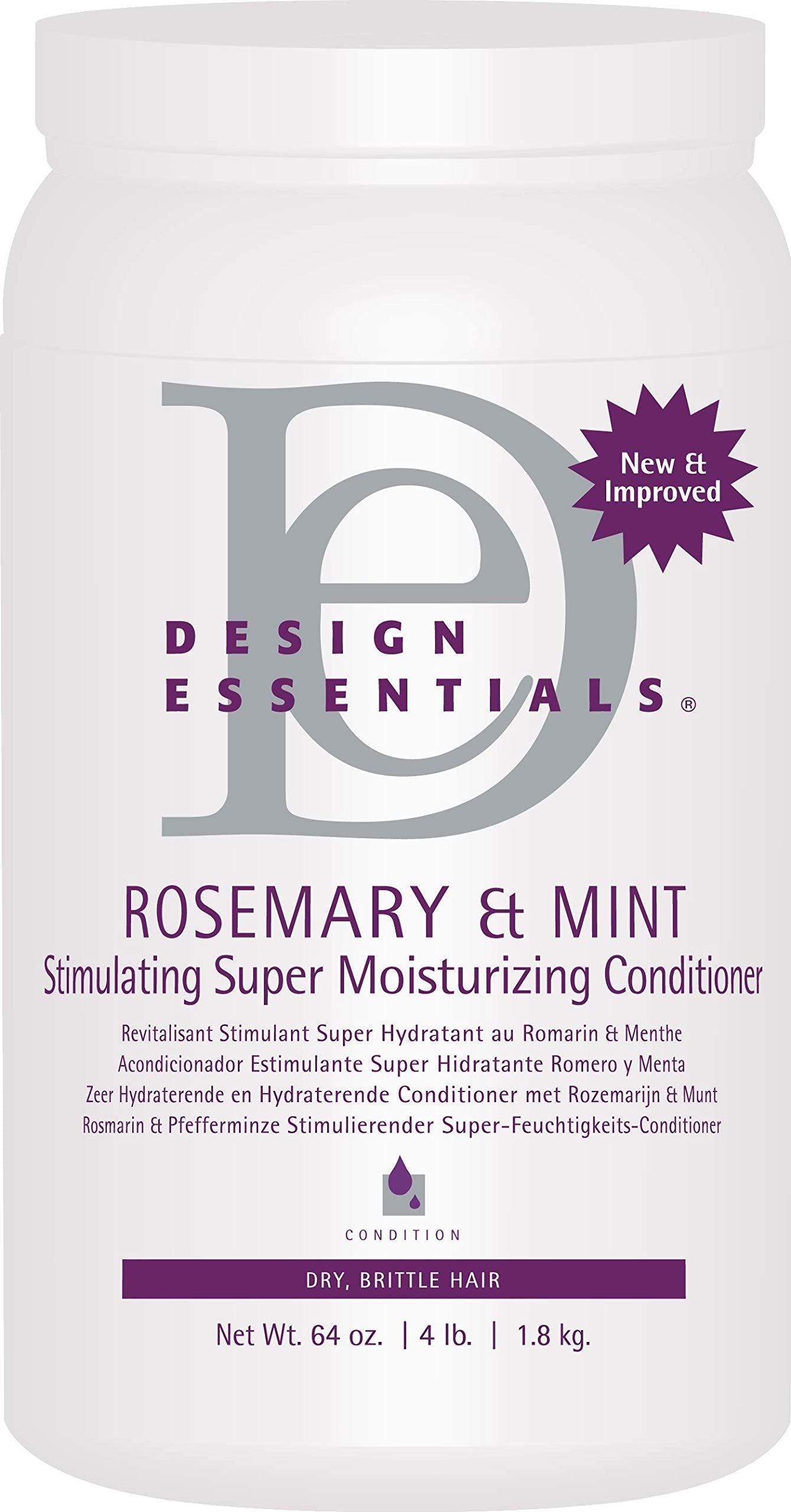Design Essentials Rosemary & Mint Stimulating Super Moisturizing Conditioner 4 Pound (Pack of 1)