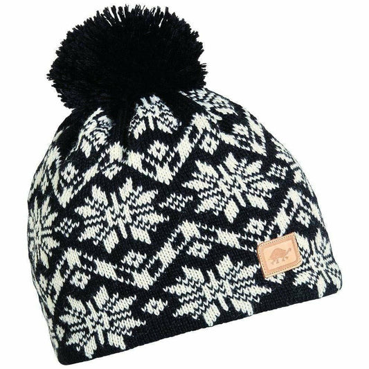 1 Criss Cross Pom Beanie  -  One Size 1 Most / Black