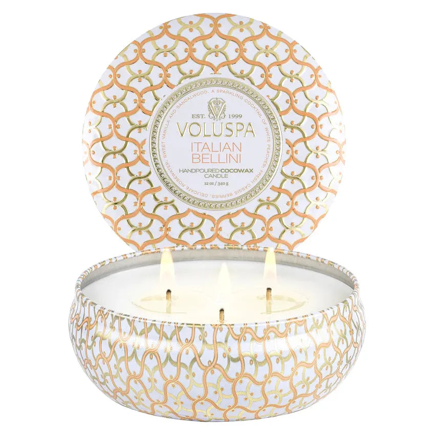 3 Wick Bellini Tin Poured in California