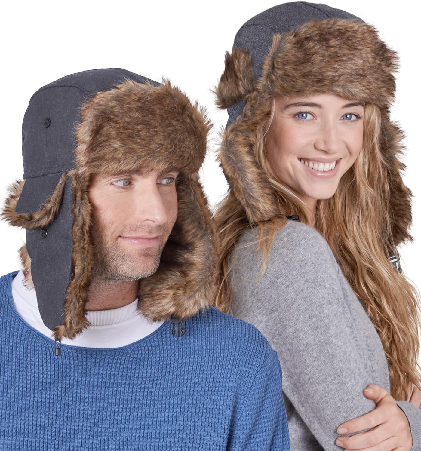 Ushanka hat -  Headwear - Winter Trapper Hat - Russian Ushanka Trooper Aviator Hats for Men & Women - Snow Eskimo Hat with Ear Flaps - Premium Bomber Hats from Concordia Style Boutique - Just $32.43! Shop now at Concordia Style Boutique