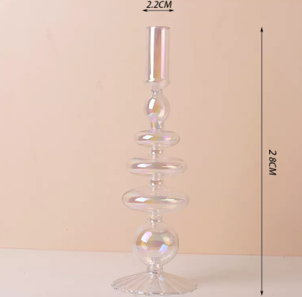 {Fiddlehead Craftsman} Mid-Century Modern Taper Holder :: Iridescent #5