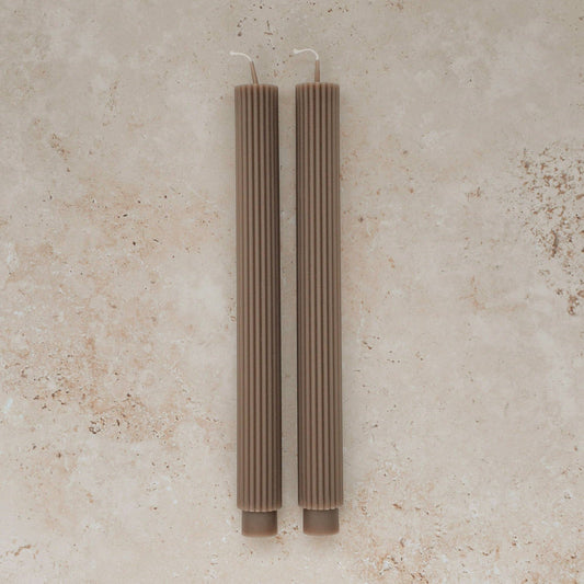 Roman Taper Candles | Taupe