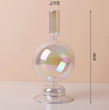 {Fiddlehead Craftsman} Mid-Century Modern Taper Holder :: Iridescent #2