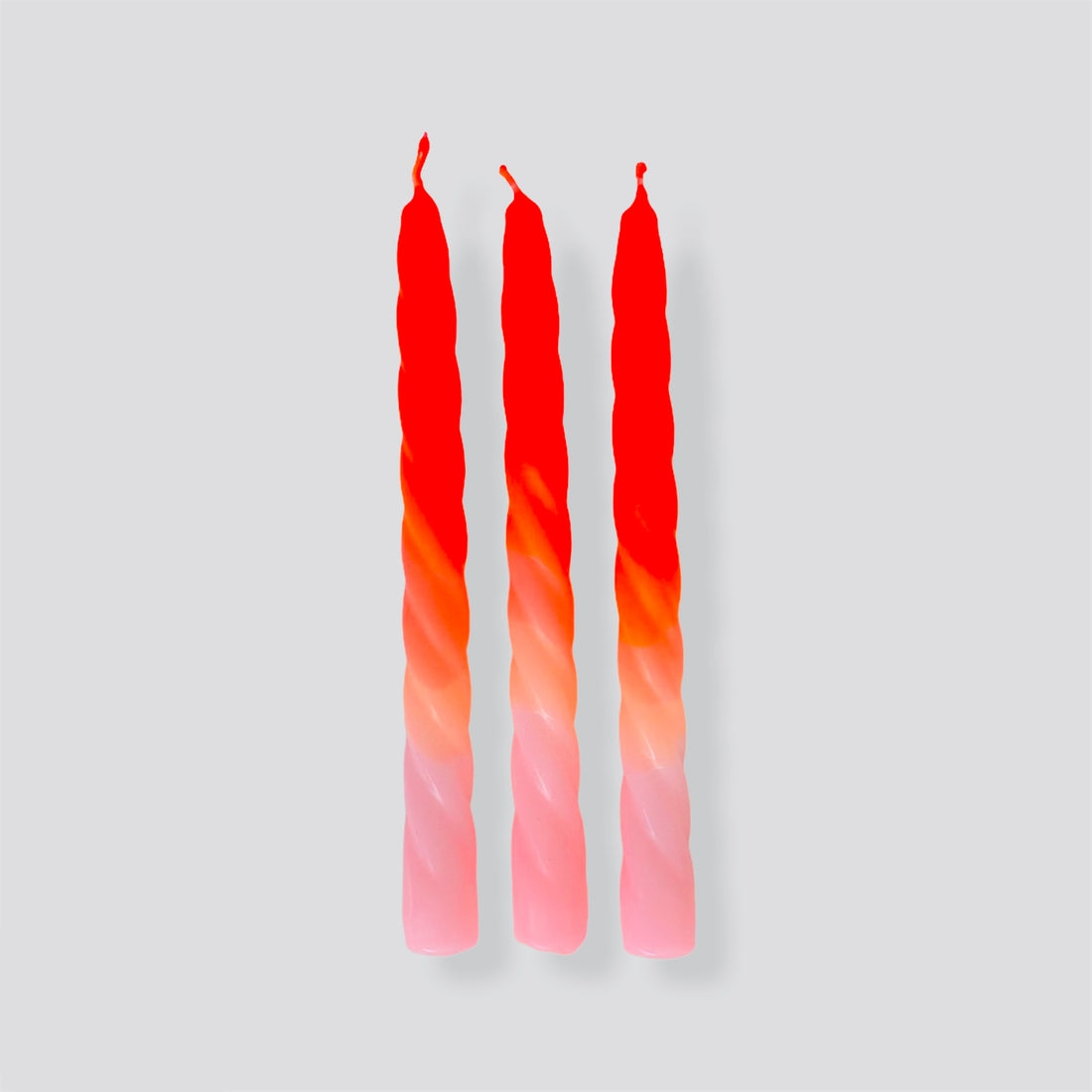 Dip Dye Neon Twist Candles