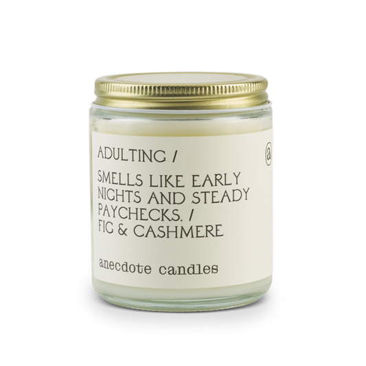 {Anecdote Candles} Coconut Soy Wax Blend Candle :: Adulting :: Fig & Cashmere