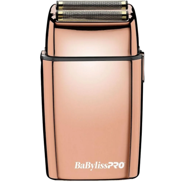 BabylissPro FoilFX02 Cordless Rechargeable Metal Double Foil Shaver Rose Gold