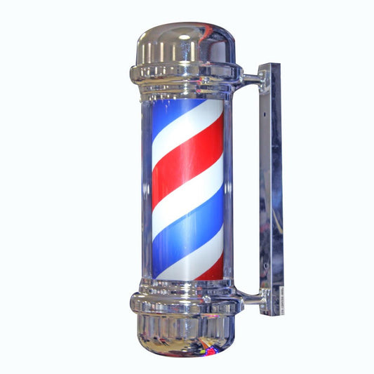 Barber Pole Rotating (silver caps)