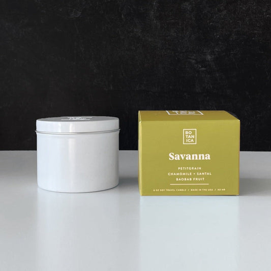 Savanna Candle Scented Candles Botanica 5.5 oz. Travel Tin