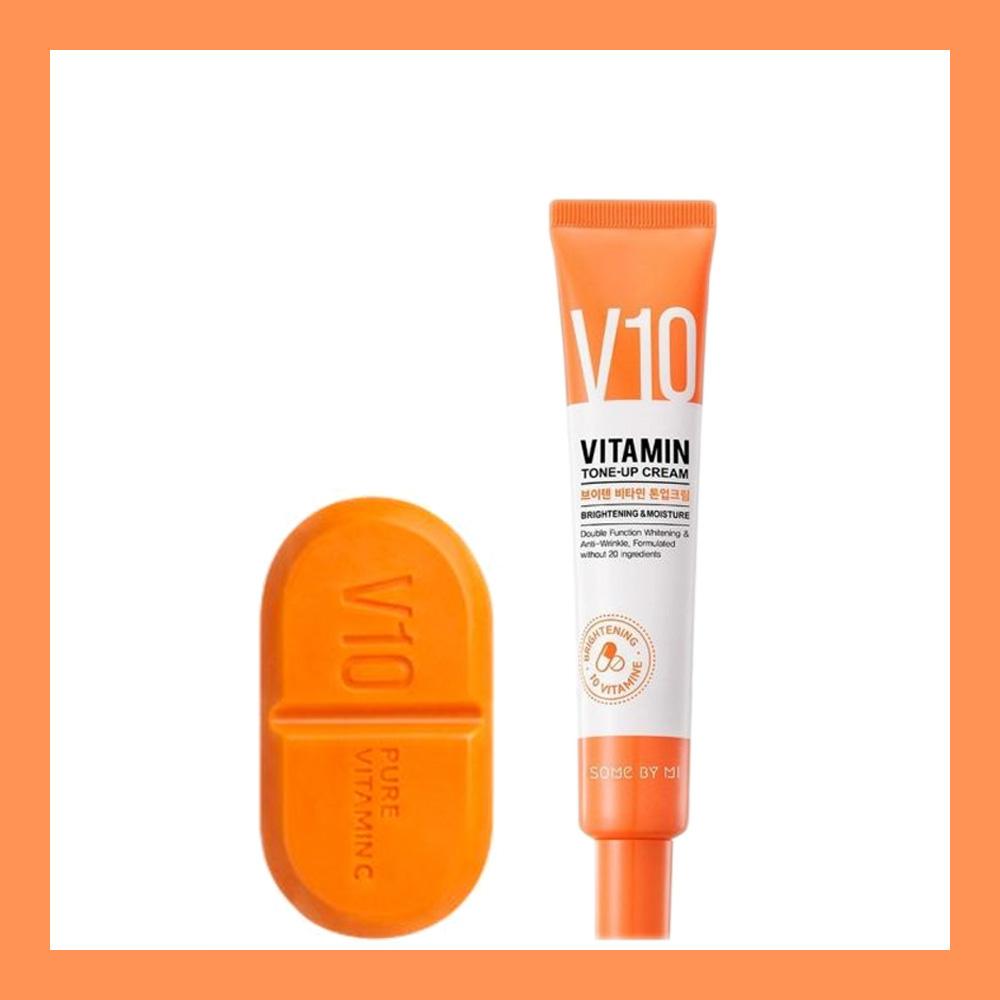 Some By Mi V10 Multi Vita Combo #V10 Soap + V10 Cream