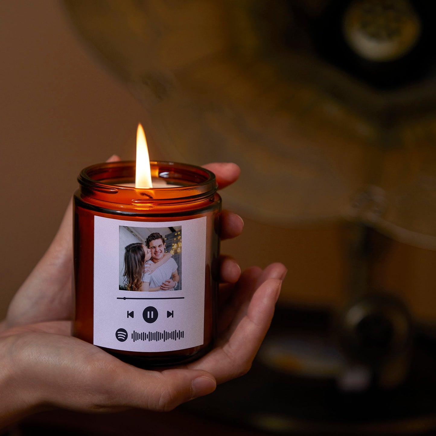 Custom Spotify Candles Large Jar Candle Home Decorative