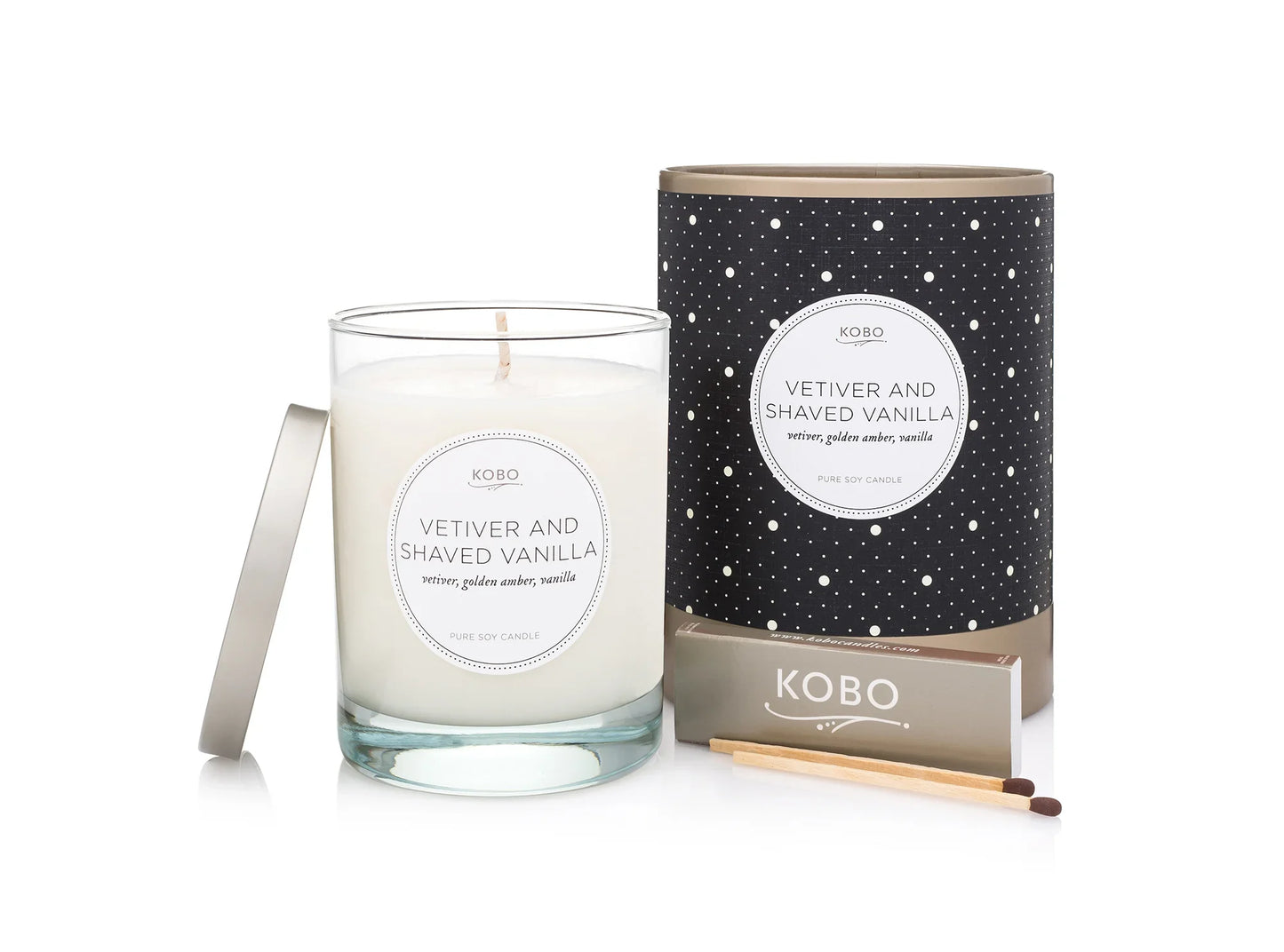 {KOBO Candles} Pure Soy Candle :: Coterie Collection :: Vetiver + Shaved Vanilla