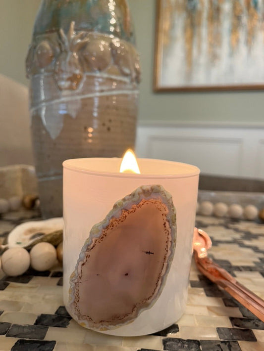 Agate Stone Bubbles Candle Co. - 9 oz Candle Vessel