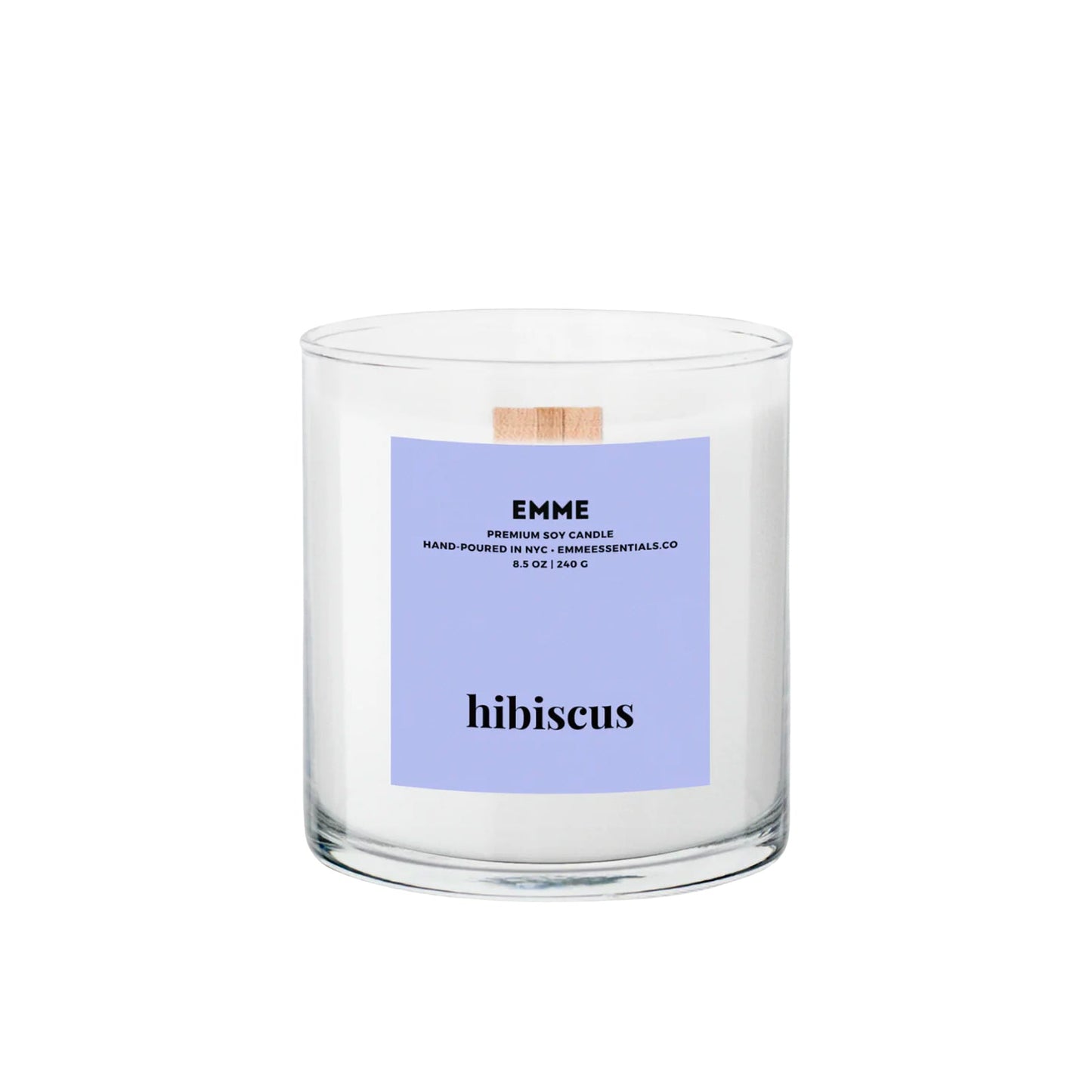 Emme Hibiscus Wood Wick Candle