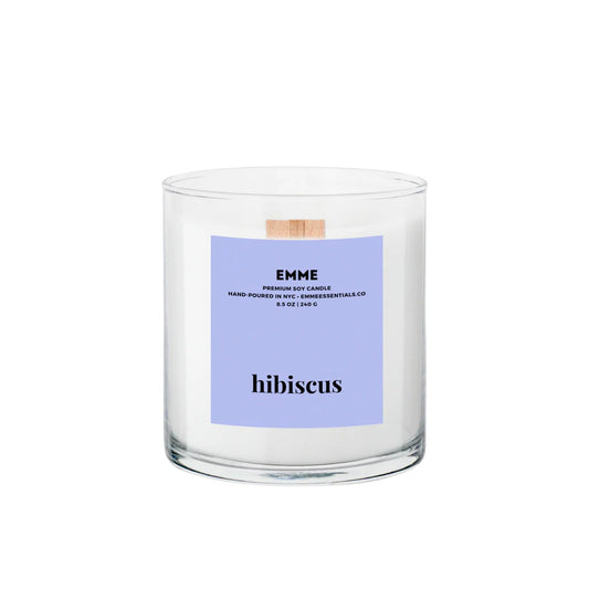Emme Hibiscus Wood Wick Candle