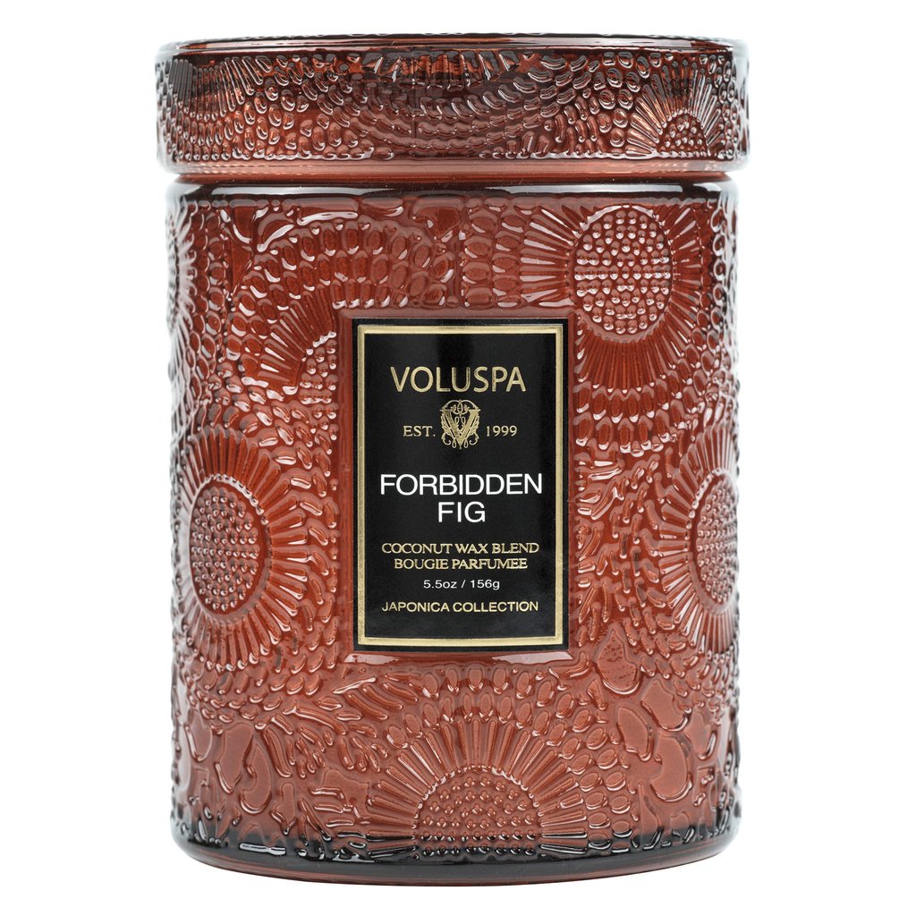 {Voluspa} Glass Jar Candle with Lid :: Forbidden Fig :: Small