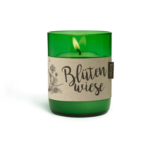 "Flower Meadow" Looops Natural Scented Candle: Clary Sage, Niaouli, Bergamot, Lavender, Rose Geranium, Benzoin