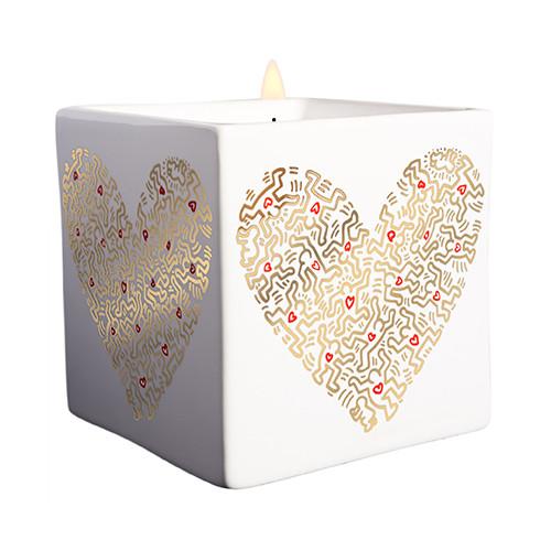 Square Keith Haring Candles by Ligne Blanche Paris Candles Ligne Blanche Gold Heart
