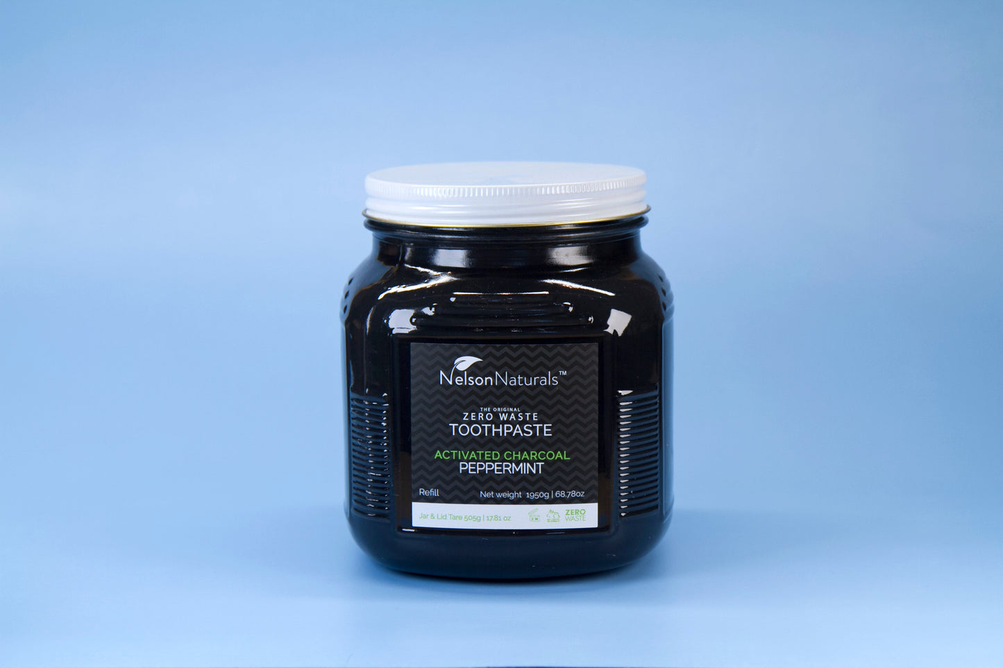 Charcoal Bulk Toothpaste 1950 g - NEW IMPROVED GLASS JAR - Wholesale