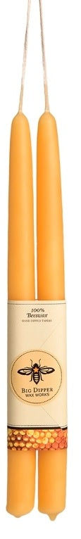 {Big Dipper Wax Works} Pure Beeswax Tapers :: Set of 2 :: Natural