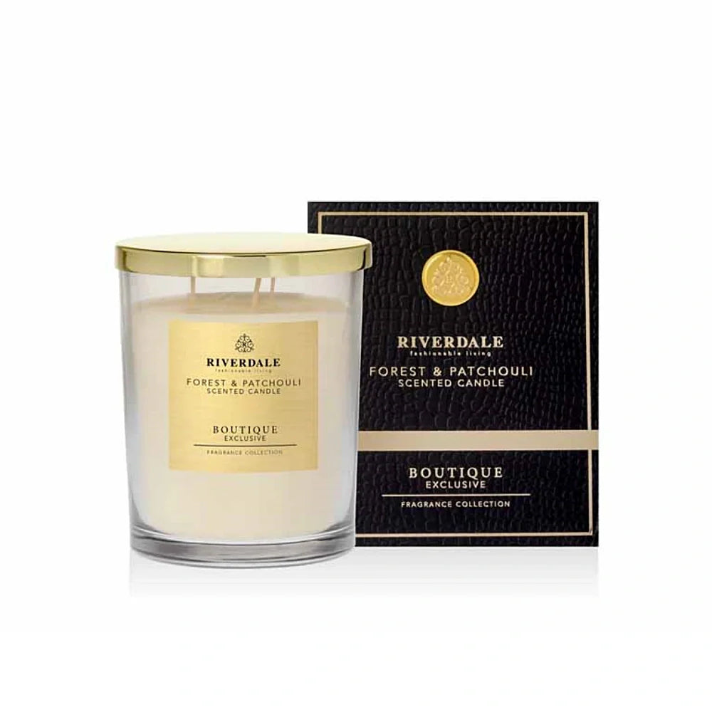 RIVERDALE Forest & Patchouli Boutique Exclusive Black Candle