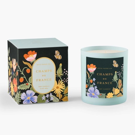 Rifle Paper Co Glass Candle - Champs de France