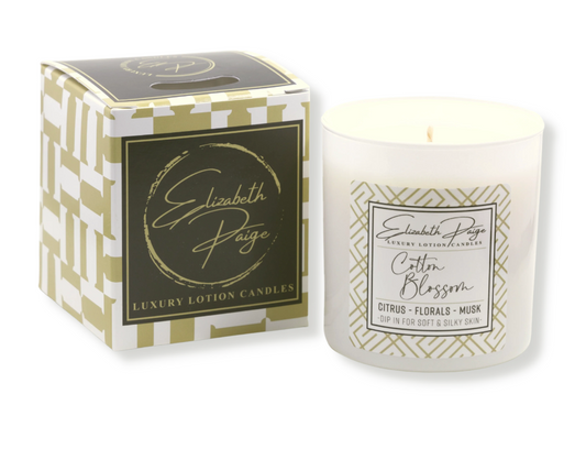 Soy Lotion Candle ( Cotton Blossom ) 9oz.