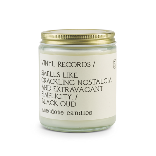 {Anecdote Candles} Coconut Soy Wax Blend Candle :: Vinyl Records :: Black Oud