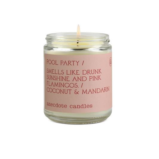 {Anecdote Candles} Coconut Soy Wax Blend Candle :: Pool Party :: Mandarin + Coconut