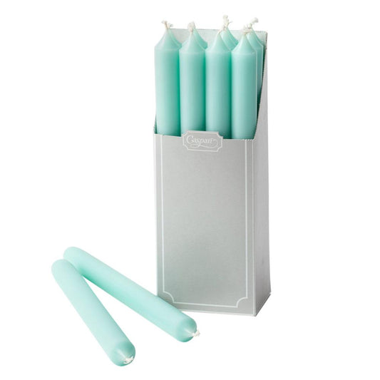 Straight Taper 10" Candles in Aqua - 12 Candles Per Box