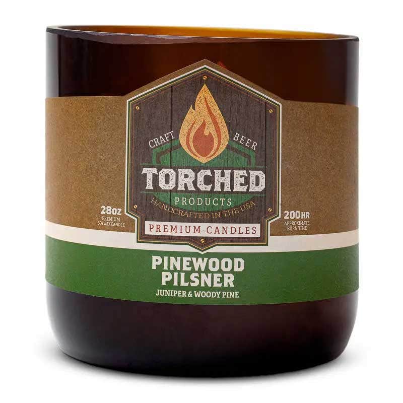 Torched Candles Pinewood Pilsner Torched Beer Growler Candles