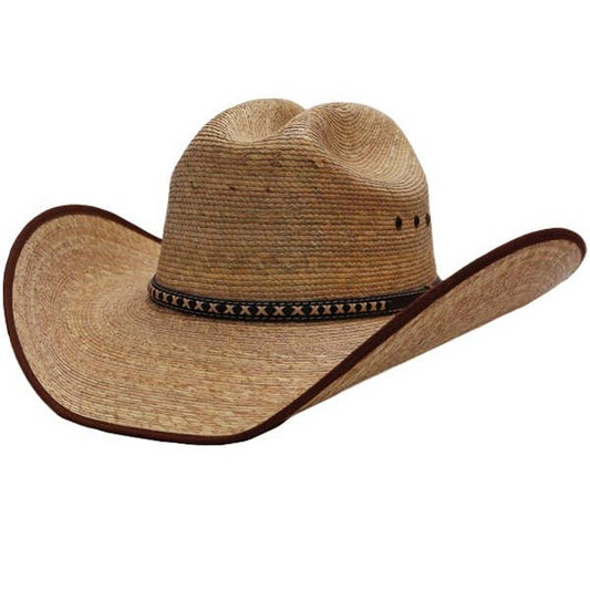 Youth Natural Palm Straw Cowboy Hat