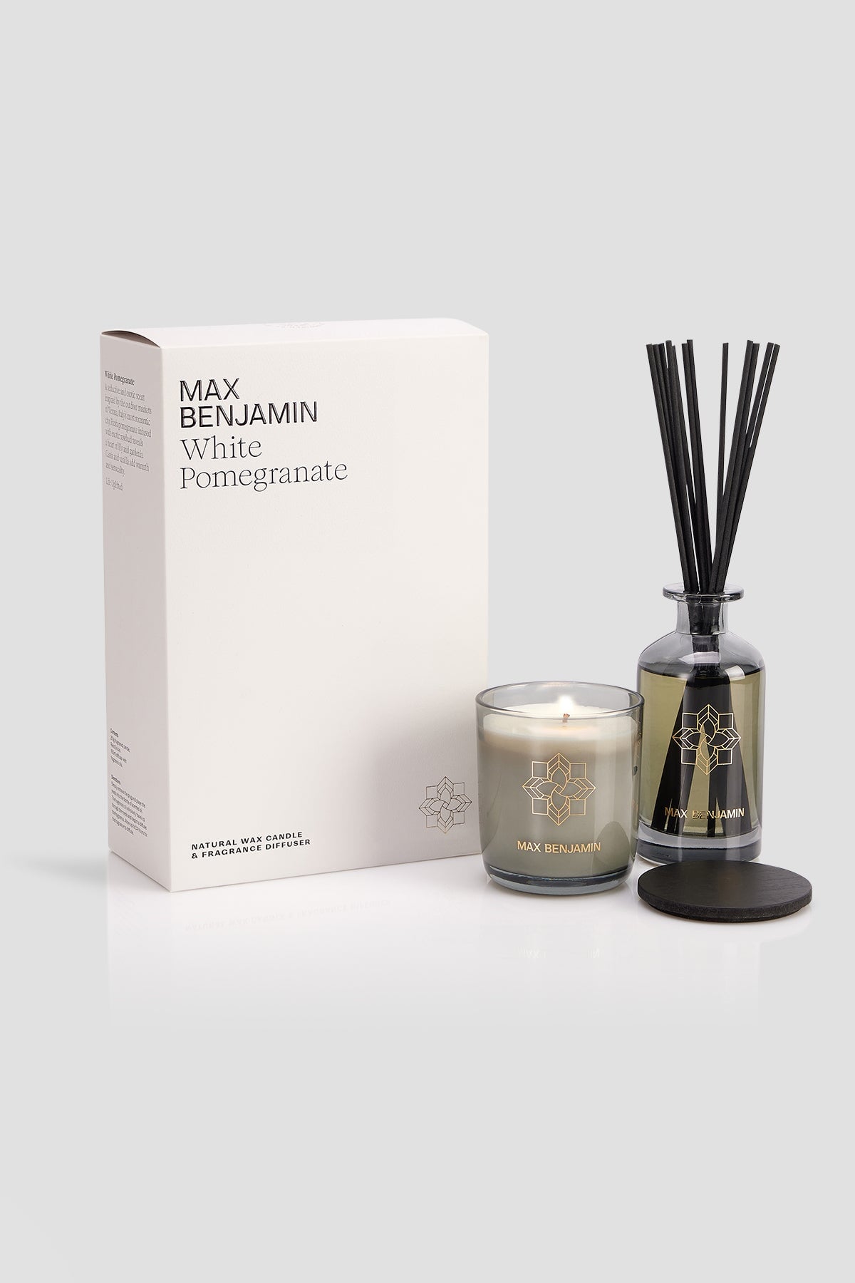 White Pomegranate Candle & Diffuser Gift Set