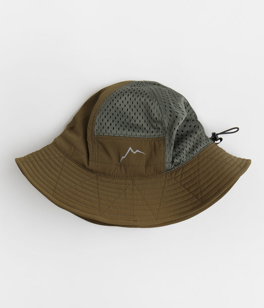 Cayl Stretch Nylon Mesh Bucket Hat - Brown Khaki