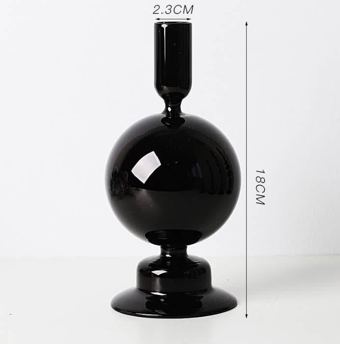 {Fiddlehead Craftsman} Mid-Century Modern Taper Holder :: Black #4