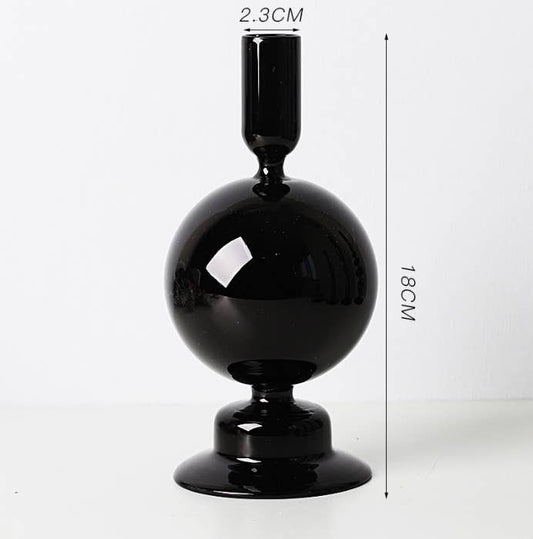 {Fiddlehead Craftsman} Mid-Century Modern Taper Holder :: Black #4