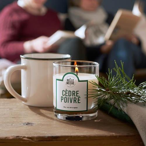Cedarwood (Cedre Poivre) Candle by La Belle Meche CLEARANCE