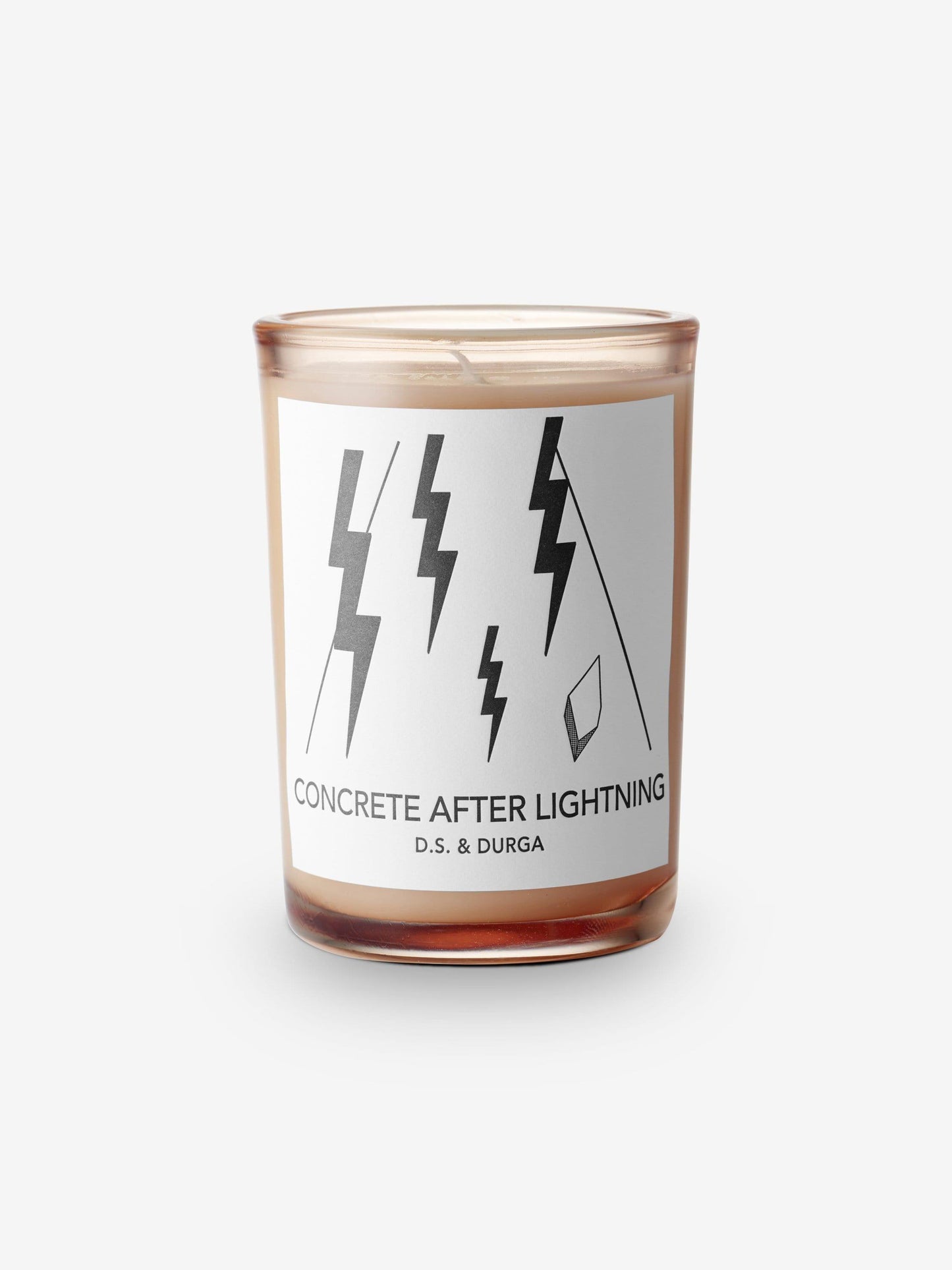 D.S. & Durga Concrete After Lightning Candle by D.S. & Durga Home Accessories New Candles and Home Fragrance 4" H x 2.75" Diameter / Natural / Wax